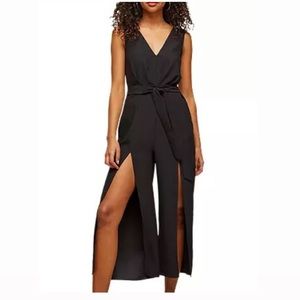 NWT Plunge Neck Split Leg Jumpsuit